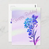 ワスレナグサの葉書 ポストカード (正面/裏面)