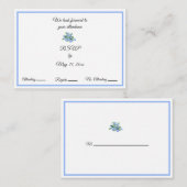 ワスレナグサの返信案内カード お揃いのデザイン エンクロージャーカード (正面/裏面)