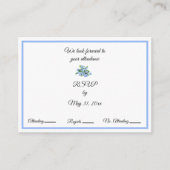 ワスレナグサの返信案内カード お揃いのデザイン エンクロージャーカード (正面)