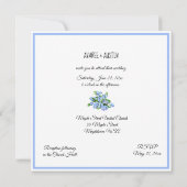 ワスレナグサ エレガントブルー 招待状 (裏面)