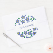 ワスレナグサ ステッカー, 丸型 ラベル (封筒)