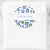 ワスレナグサ ステッカー, 丸型 ラベル (バッグ)