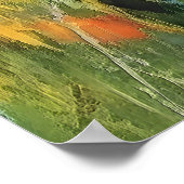 ワスレナグサ - 抽象的な花の草原の動き ポスター (角)