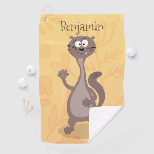 ワセおもしろいル漫画イラストレーション ゴルフタオル (インサイチュ)