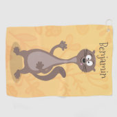 ワセおもしろいル漫画イラストレーション ゴルフタオル (横)