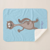 ワセおもしろいル漫画イラストレーション シェルパブランケット (正面(横))