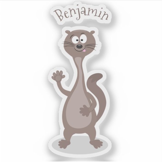 ワセおもしろいル漫画イラストレーション シール (正面)