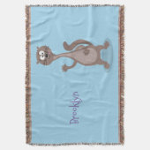 ワセおもしろいル漫画イラストレーション スローブランケット (正面縦)