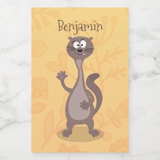 ワセおもしろいル漫画イラストレーション フードラベル (シングルラベル)