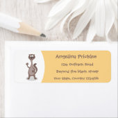 ワセおもしろいル漫画イラストレーション ラベル (インサイチュ)