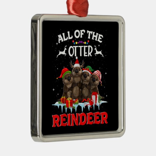 ワタのトナカイの他のおもしろいクリスマス メタルオーナメント (右)