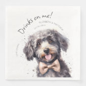 ワタシに乾杯!プードル水彩画が楽しい犬ペット (正面)