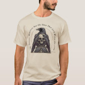 ワタシの魂に潜むモノたちへ - 作家のためのレイヴン&スカルTシャツ Tシャツ (正面)