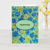 ワタシを忘れないで フローラル ノートカード (黄色い花)
