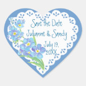 ワタシを忘れないで 記念日 カスタマイズ 花 ハートシール (正面)