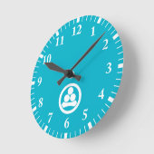 ワタナベ・スター・イン・サークル ラウンド壁時計 (傾斜)