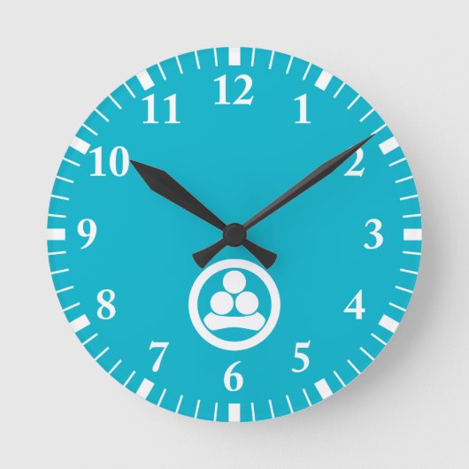 ワタナベ・スター・イン・サークル ラウンド壁時計 (正面)