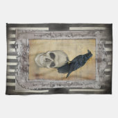 ワタリガラスおよびスカル キッチンタオル (横)