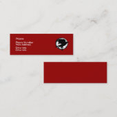 ワタリガラスおよび月のプロフィールカード スキニー名刺 (正面/裏面)