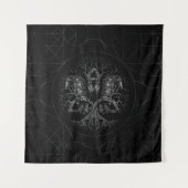 -ワタリガラスとのYggdrasil生命の樹 タペストリー (正面)