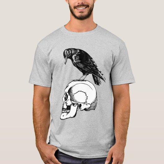 ワタリガラスとドクロ Tシャツ (正面)