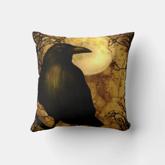 ワタリガラスのアメリカ人のMoJoの私の枕 クッション (裏面)