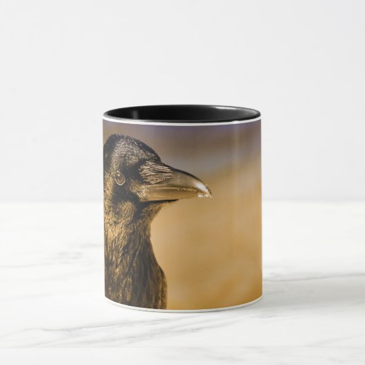 ワタリガラスのカラスのゴシック様式ファンタジーの黒の鳥の自然 マグカップ (中央)