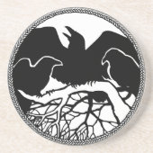 ワタリガラスのコースターのワタリガラスのギフトのワタリガラス及びカラスの芸術の装飾 コースター (正面)