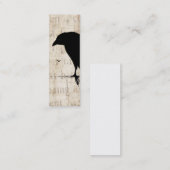 ワタリガラスのシルエット-ヴィンテージのレトロのワタリガラス及びカラス スキニー名刺 (正面/裏面)