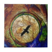 ワタリガラスのタカのタイル タイル (正面)