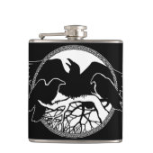 ワタリガラスのフラスコのカスタムなワタリガラス/カラスの芸術の飲み物のフラスコ フラスク (正面)