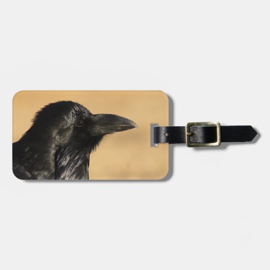 ワタリガラスのポートレート ラゲッジタグ (正面横)