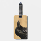 ワタリガラスのポートレート ラゲッジタグ (裏面縦)