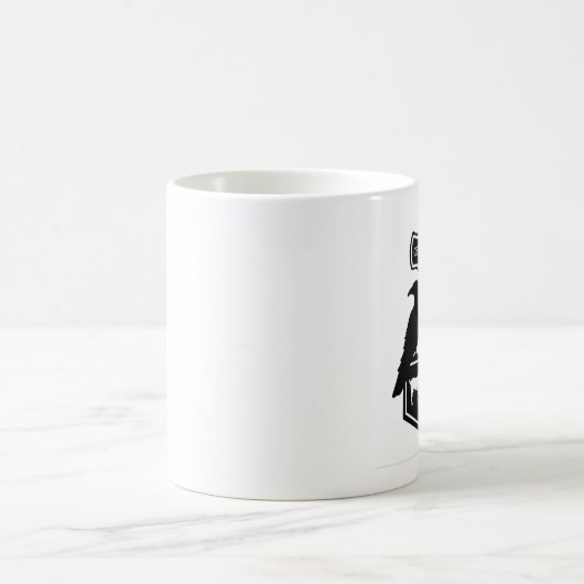 ワタリガラスのマグが付いている異教のなトールのハンマー コーヒーマグカップ (中央)