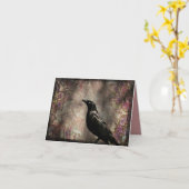 ワタリガラスのメッセージカード カード (黄色い花)