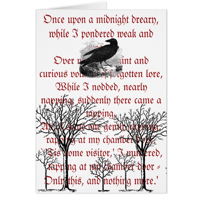 ワタリガラスのヴィンテージカード (正面)