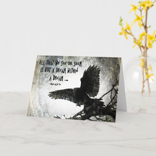 ワタリガラスの夢、誕生日 カード (黄色い花)