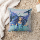 ワタリガラスの妖精の枕 クッション (ブランケット)