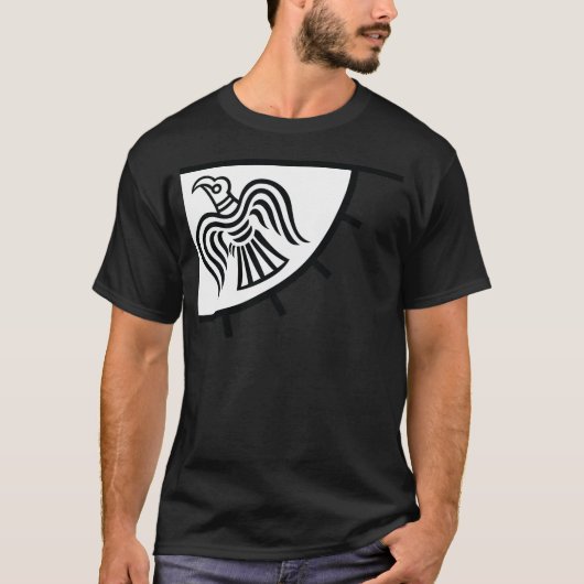 ワタリガラスの旗(バイキングの旗) Tシャツ (正面)