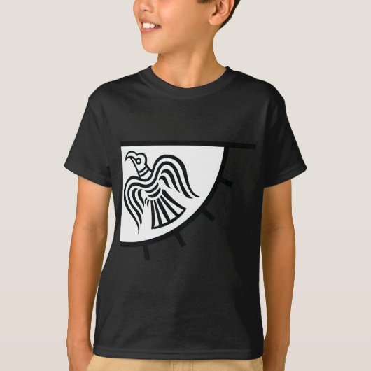 ワタリガラスの旗(バイキングの旗) Tシャツ (正面)