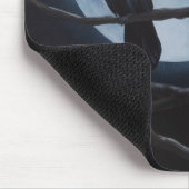 ワタリガラスの月のカラス マウスパッド (コーナー)