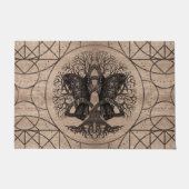 ワタリガラスの木の質との人生のの木 ドアマット (正面)