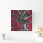 ワタリガラスの柱時計 スクエア壁時計 (ホーム)