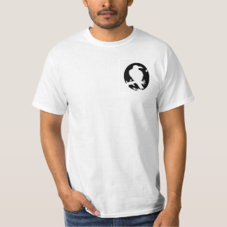 ワタリガラスの灯心は白いTシャツを設計します Tシャツ