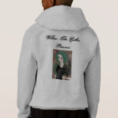 ワタリガラスの灰色のフード付きのスエットシャツ (裏面)