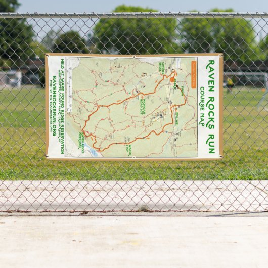 ワタリガラスの石の操業地図の旗 横断幕 (インサイチュ)