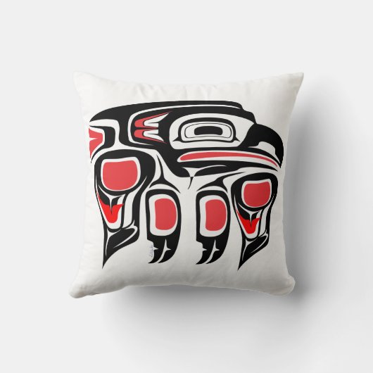 ワタリガラスの装飾用クッション クッション (裏面)