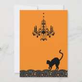 ワタリガラスの黒いハロウィンの招待状 招待状 (裏面)