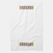 ワタリガラスの(紋章の)フラ・ダ・リの台所タオル キッチンタオル (縦)