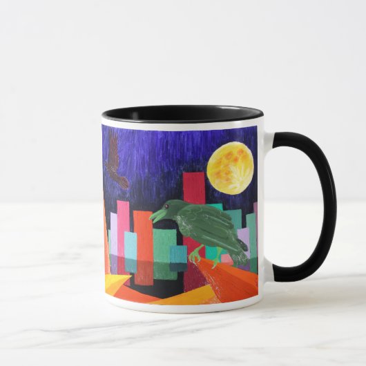 ワタリガラスは月を切望します マグカップ (右)